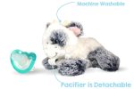 RaZbaby JollyPop Pacifier, Holder w/ Detachable Baby Pacifier, Stuffed Animal RaZbuddy, All Ages 0M+, 100% Medical Grade USA Made Silicone Pacifier, Machine Washable, Textured & Easy to Hold – Dragon - Image 3